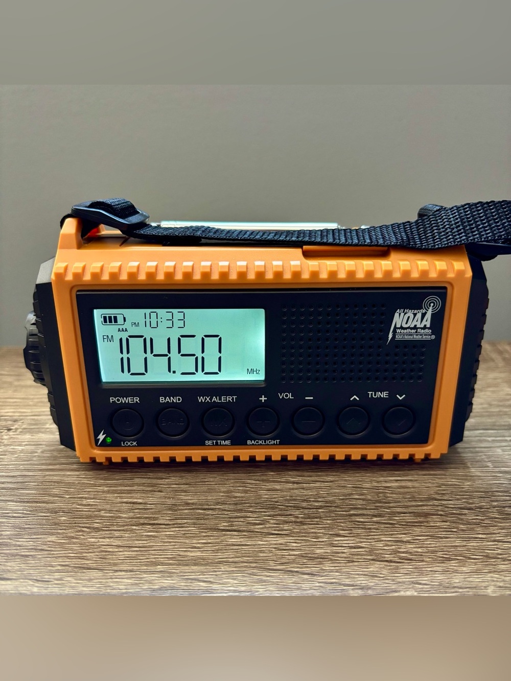 NOAA All Hazards Portable Emergency Radio & Flashlights with Strap